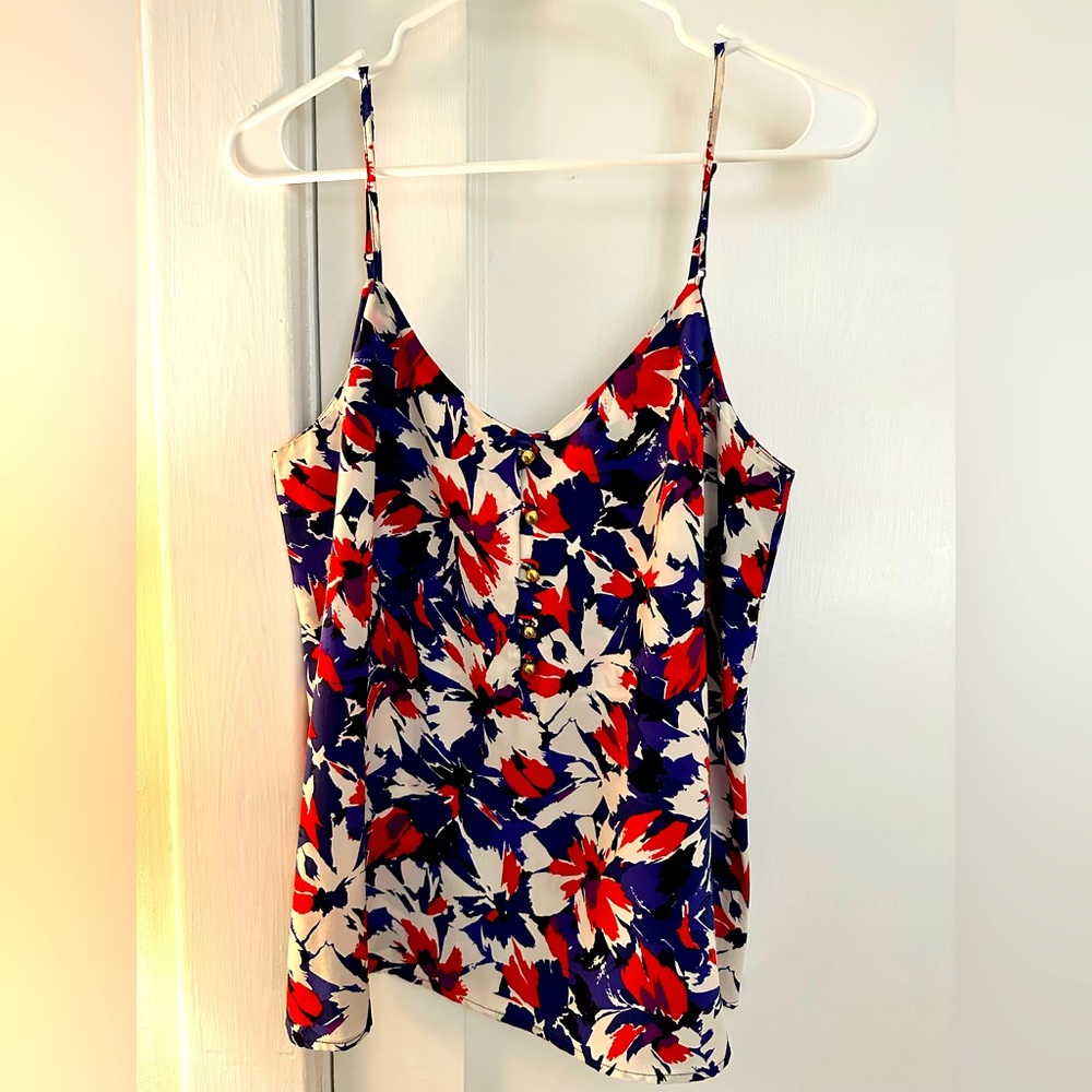 Yumi Kim gold button 100% silk tank top